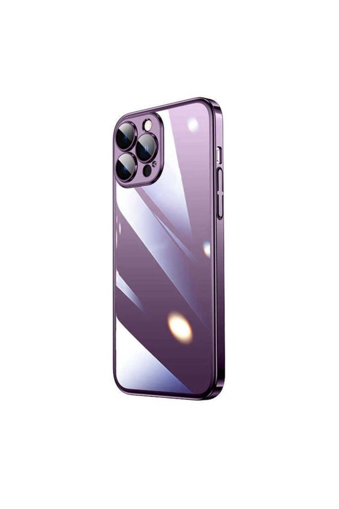 Apple iPhone 14 Pro Uyumlu Kılıf Sert PC Renkli Çerçeveli Zore Riksos Kapak
