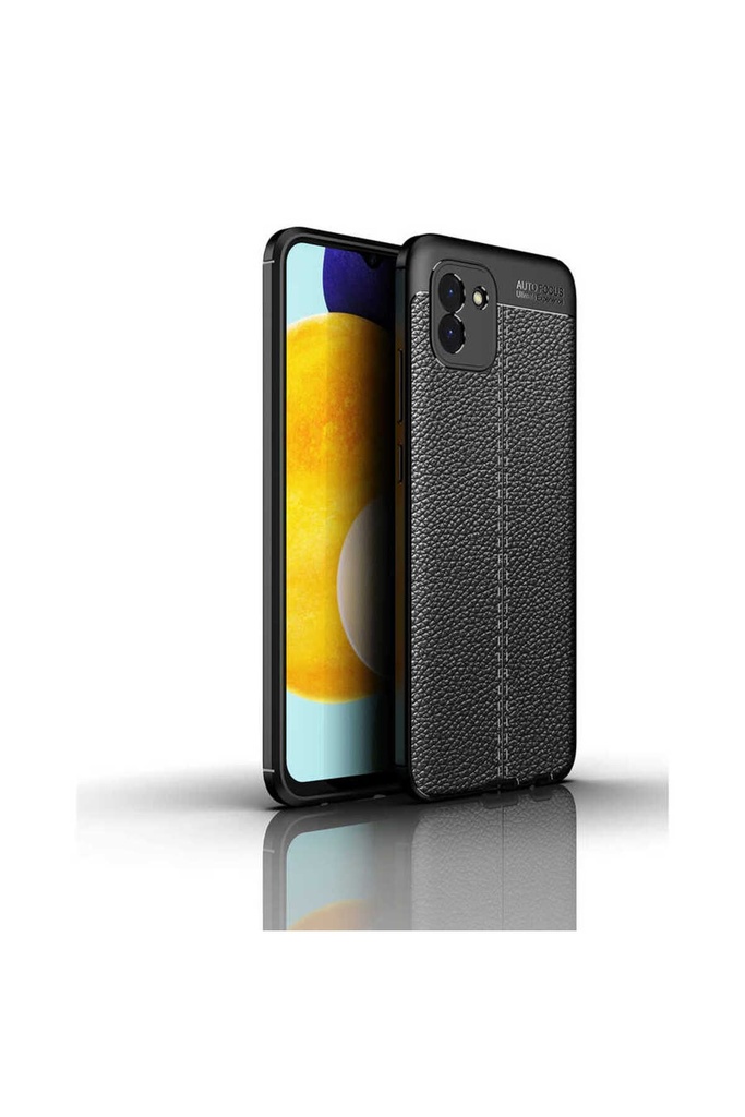 [RNZ-TA78300] Samsung Galaxy A03 Uyumlu Kılıf Zore Niss Silikon Kapak (Siyah)