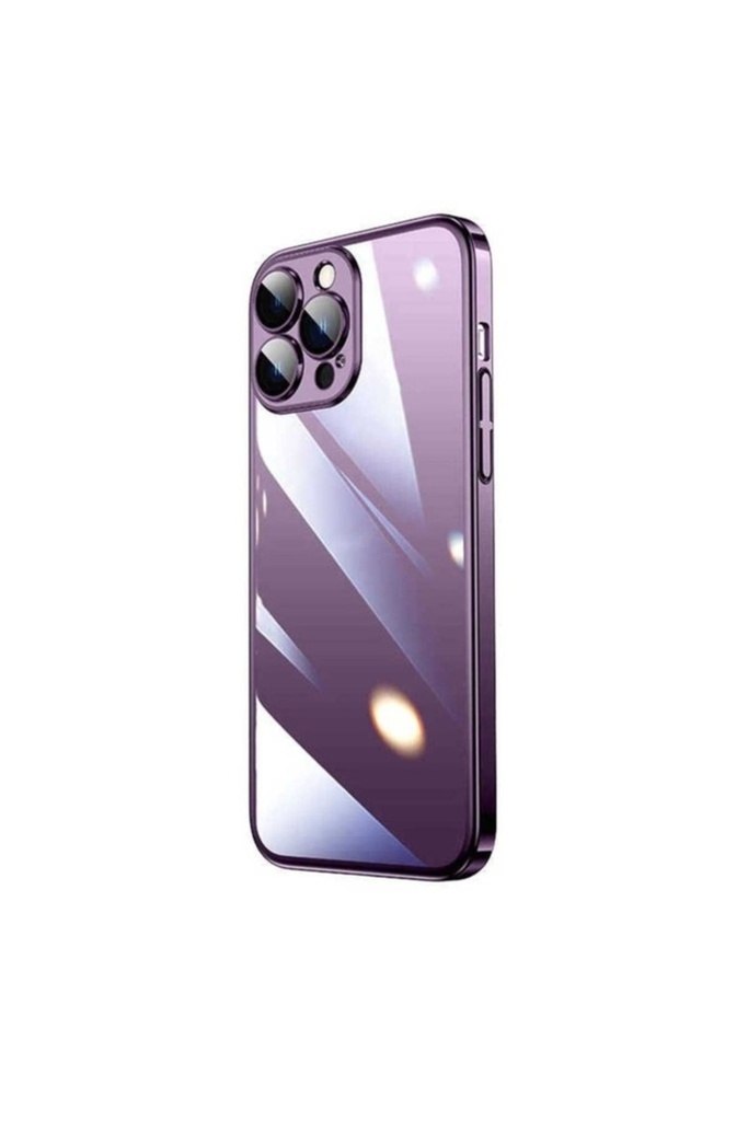 Apple iPhone 14 Pro Max Uyumlu Kılıf Sert PC Renkli Çerçeveli Zore Riksos Kapak