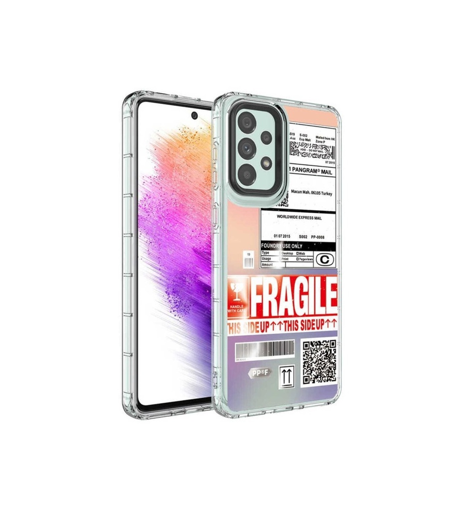 Samsung Galaxy A53 5G Uyumlu Kılıf Kamera Korumalı Renkli Desenli Sert Silikon Zore Korn Kapak