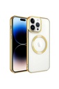 Apple iPhone 14 Pro Max Uyumlu Kılıf M-safe Wireless Şarj Özellikli Zore Setro Silikon