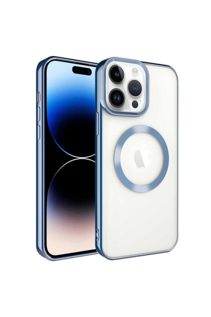 Apple iPhone 14 Pro Max Uyumlu Kılıf M-safe Wireless Şarj Özellikli Zore Setro Silikon