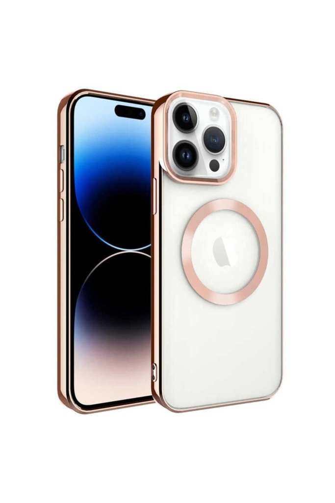 Apple iPhone 14 Pro Max Uyumlu Kılıf M-safe Wireless Şarj Özellikli Zore Setro Silikon