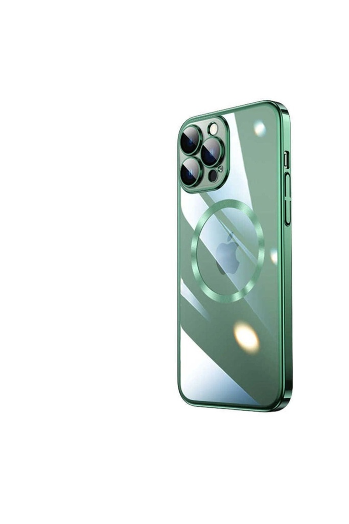 Apple iPhone 14 Pro Uyumlu Kılıf Wireless Şarj Özellikli Sert PC Zore Riksos M-safe Kapak