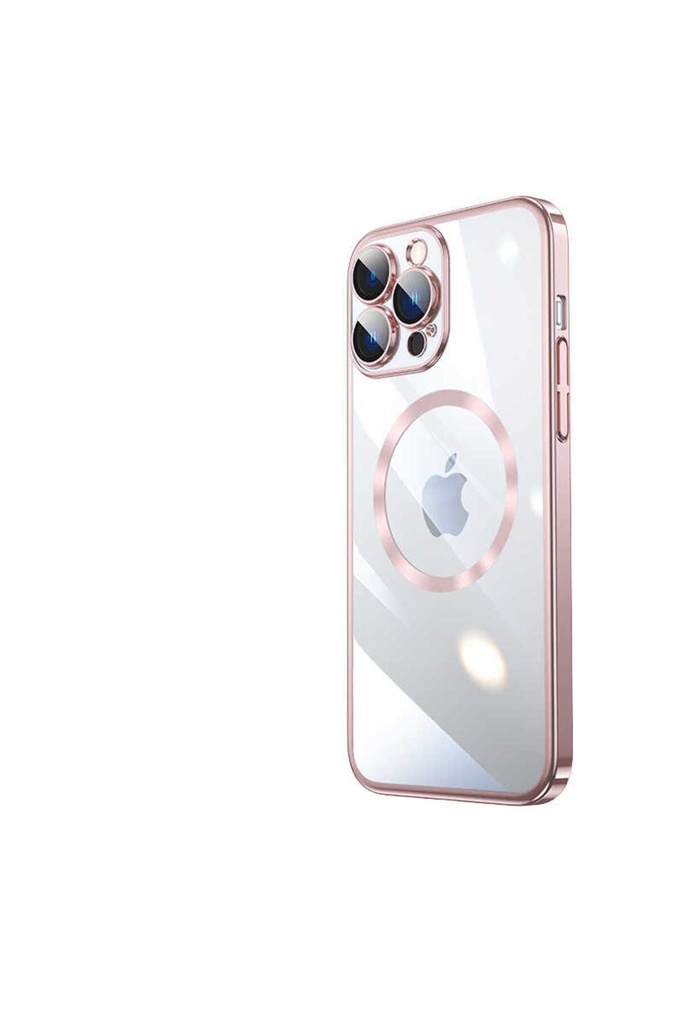 Apple iPhone 14 Pro Uyumlu Kılıf Wireless Şarj Özellikli Sert PC Zore Riksos M-safe Kapak