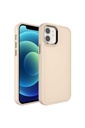 Apple iPhone 12 Uyumlu Kılıf Metal Çerçeve ve Buton Tasarımlı Sert Zore Botox Kapak