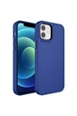 Apple iPhone 12 Uyumlu Kılıf Metal Çerçeve ve Buton Tasarımlı Sert Zore Botox Kapak