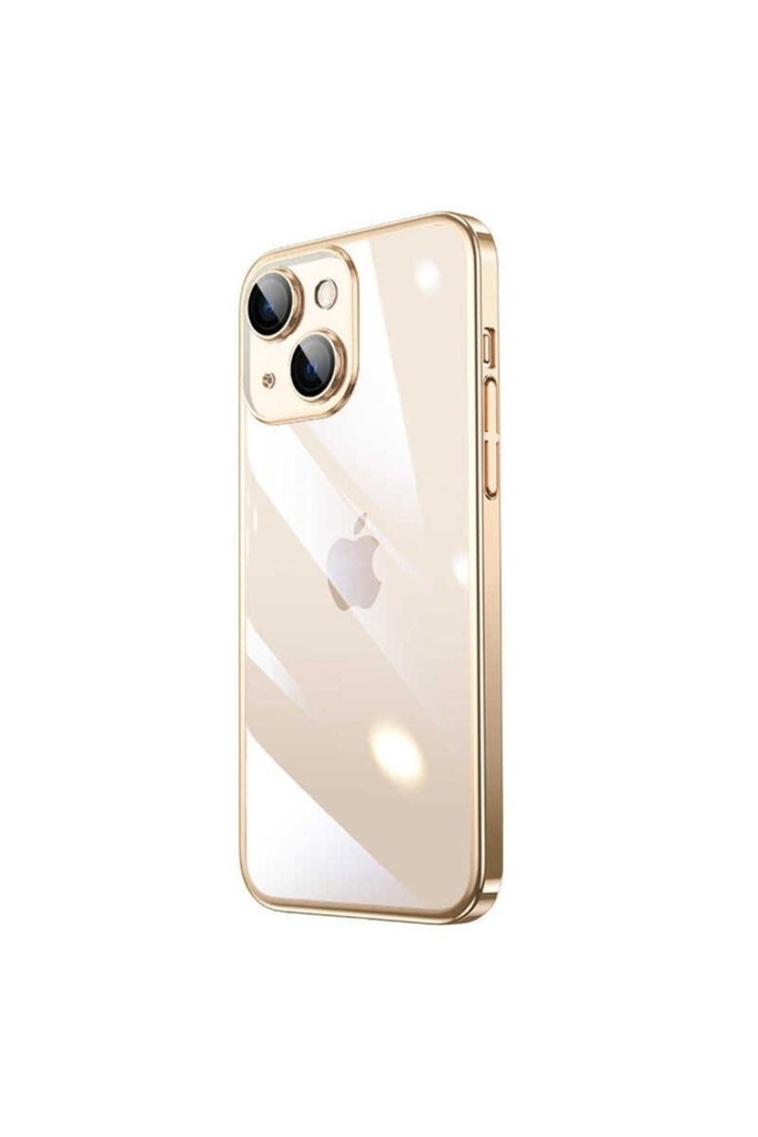 Apple iPhone 14 Uyumlu Kılıf Sert PC Renkli Çerçeveli Zore Riksos Kapak