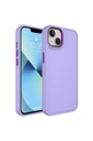 Apple iPhone 14 Plus Uyumlu Kılıf Metal Çerçeve ve Buton Tasarımlı Sert Zore Botox Kapak
