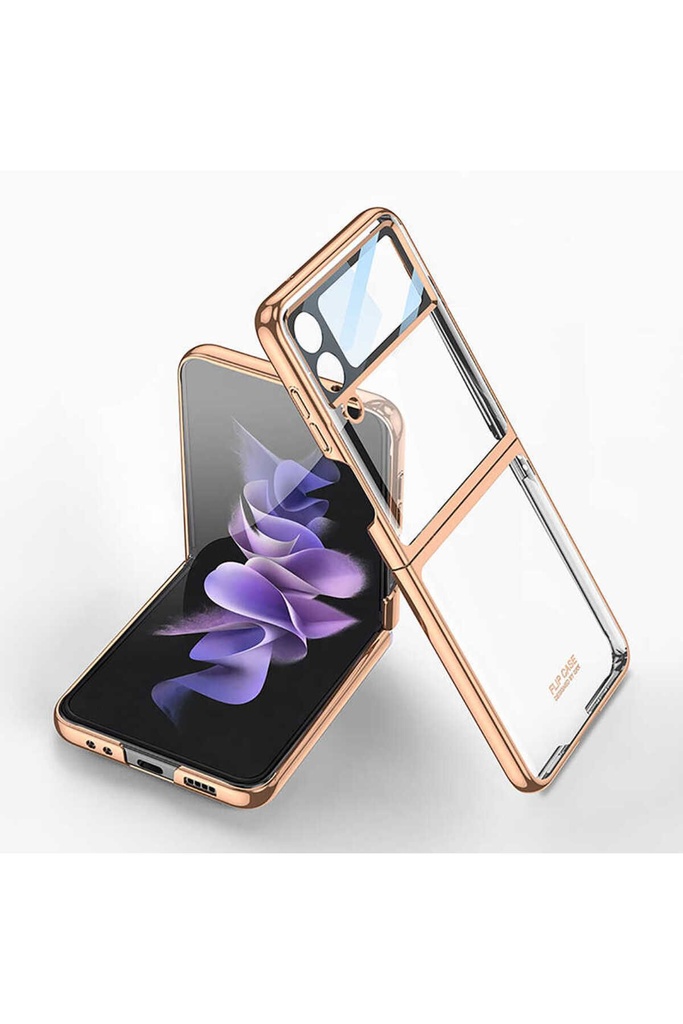 Samsung Galaxy Z Flip 4 Uyumlu Kılıf Zore Kıpta Lensli Kapak