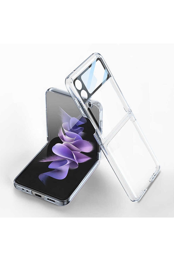Samsung Galaxy Z Flip 4 Uyumlu Kılıf Zore Kıpta Lensli Kapak