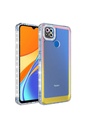 Xiaomi Redmi 9C Uyumlu Kılıf Simli ve Renk Geçiş Tasarımlı Lens Korumalı Zore Park Kapak