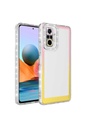 Xiaomi Redmi Note 10 Pro Uyumlu Kılıf Simli ve Renk Geçiş Tasarımlı Lens Korumalı Zore Park Kapak