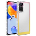 Xiaomi Redmi Note 11 Global Uyumlu Kılıf Simli ve Renk Geçiş Tasarımlı Lens Korumalı Zore Park Kapak