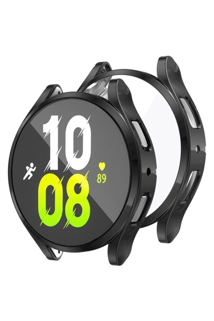 [RNZ-TA79003] Samsung Galaxy Watch 5 40mm Uyumlu Silikon TPU Kasa ve Ekran Koruyucu Zore Watch Gard 15 (Siyah)