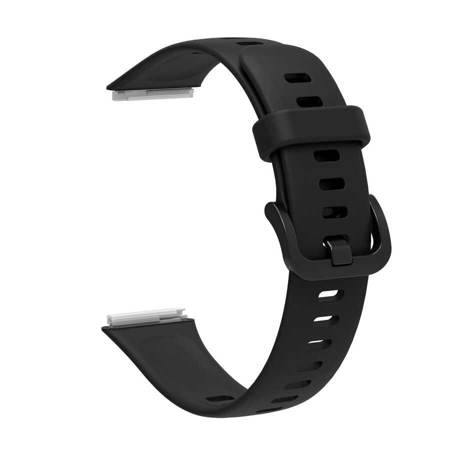[RNZ-TA79013] Huawei Band 7 Uyumlu Kordon Silikon Yumuşak Spor Esnek Zore KRD-71 Kayış (Siyah)