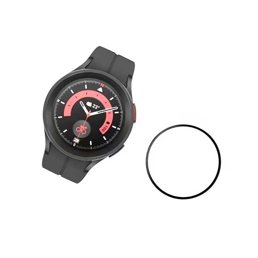 Samsung Galaxy Watch 5 Pro 45mm Uyumlu Zore PMMA Pet Saat Ekran Koruyucu