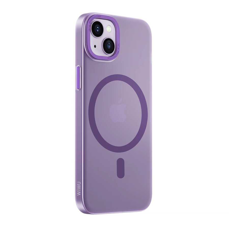 Apple iPhone 14 Uyumlu Wiwu Frosted Magnetic Buzlu Sert PC Kapak