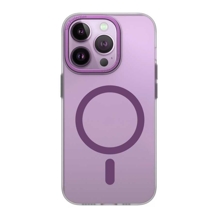 Apple iPhone 14 Pro Uyumlu Wiwu Frosted Magnetic Buzlu Sert PC Kapak