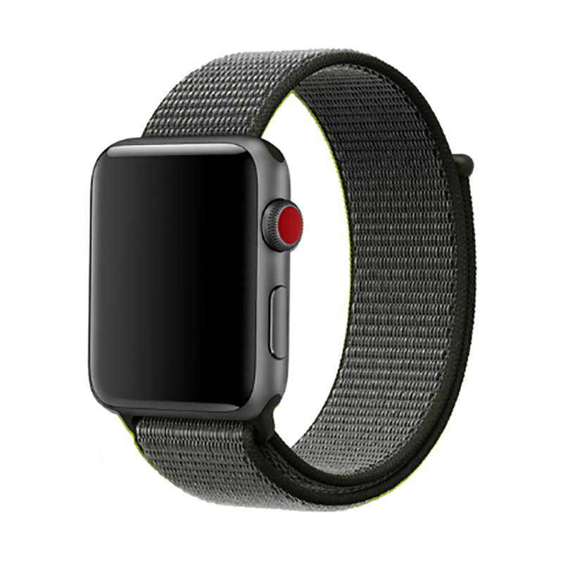 Apple Watch Ultra 49mm Uyumlu Kordon Hasır Örgü Cırt Cırtlı Terletmeyen Zore KRD-03 Kumaş Kayış