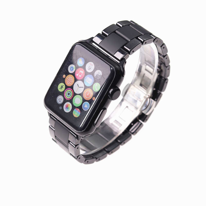 ​​​Apple Watch Ultra 49mm Uyumlu Kordon Mat Seramik Metal Strap Kayış