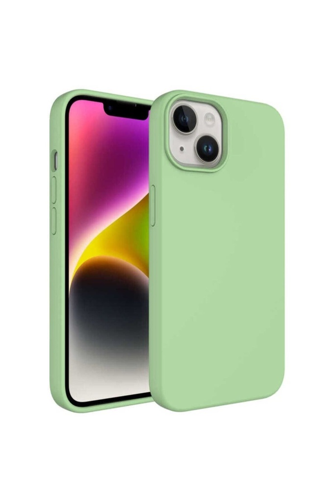 Apple iPhone 14 Uyumlu Kılıf Sıvı Teknolojili Silinebilir Sert Zore Kivi Kapak