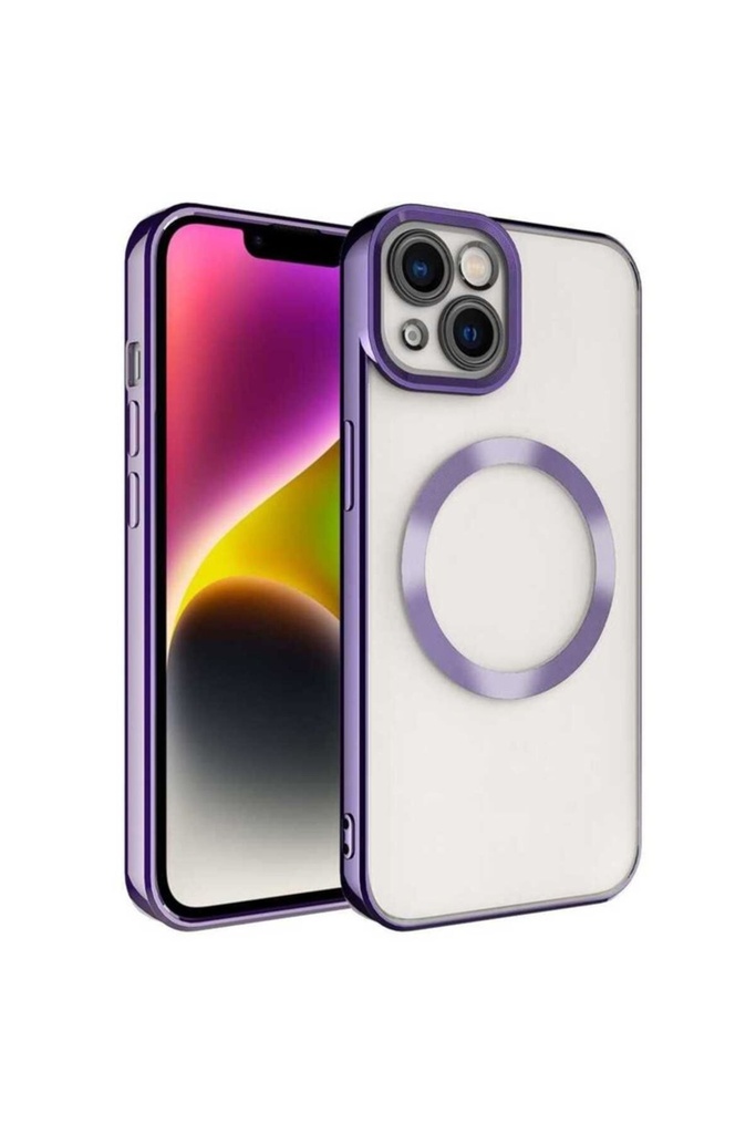 Apple iPhone 14 Plus Uyumlu Kılıf M-safe Wireless Şarj Özellikli Zore Setro Silikon