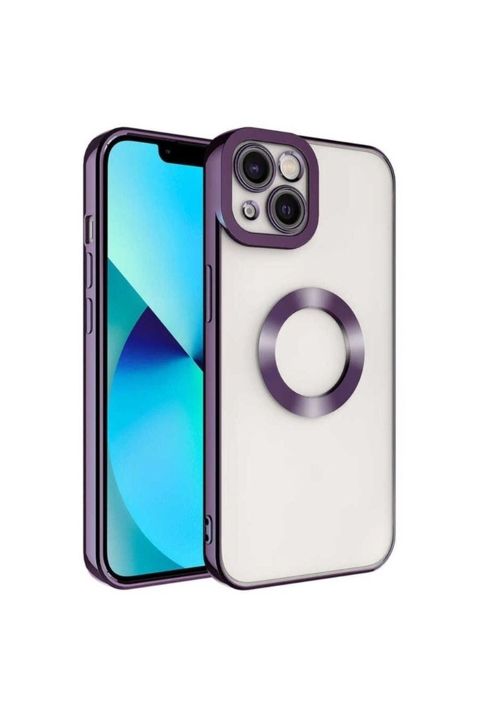 Apple iPhone 14 Uyumlu Kılıf Kamera Korumalı Logo Gösteren Zore Omega Kapak