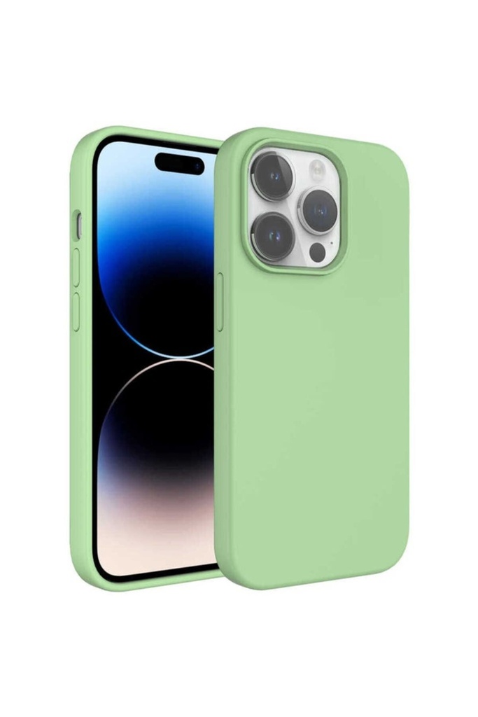 Apple iPhone 14 Pro Uyumlu Kılıf Sıvı Teknolojili Silinebilir Sert Zore Kivi Kapak