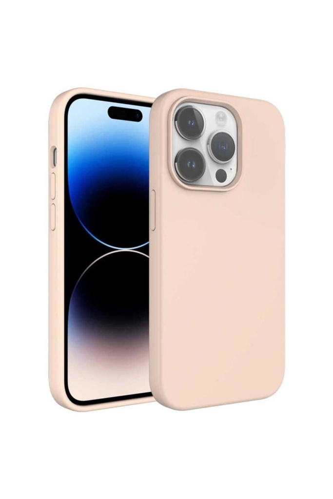 Apple iPhone 14 Pro Uyumlu Kılıf Sıvı Teknolojili Silinebilir Sert Zore Kivi Kapak