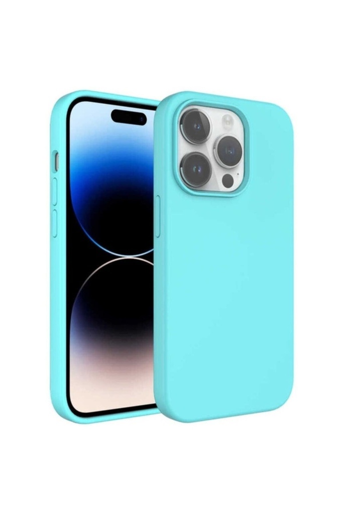 Apple iPhone 14 Pro Uyumlu Kılıf Sıvı Teknolojili Silinebilir Sert Zore Kivi Kapak