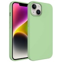 Apple iPhone 14 Plus Uyumlu Kılıf Sıvı Teknolojili Silinebilir Sert Zore Kivi Kapak