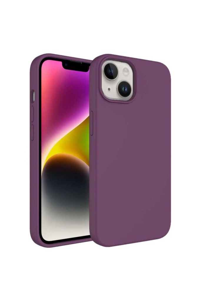 Apple iPhone 14 Plus Uyumlu Kılıf Sıvı Teknolojili Silinebilir Sert Zore Kivi Kapak