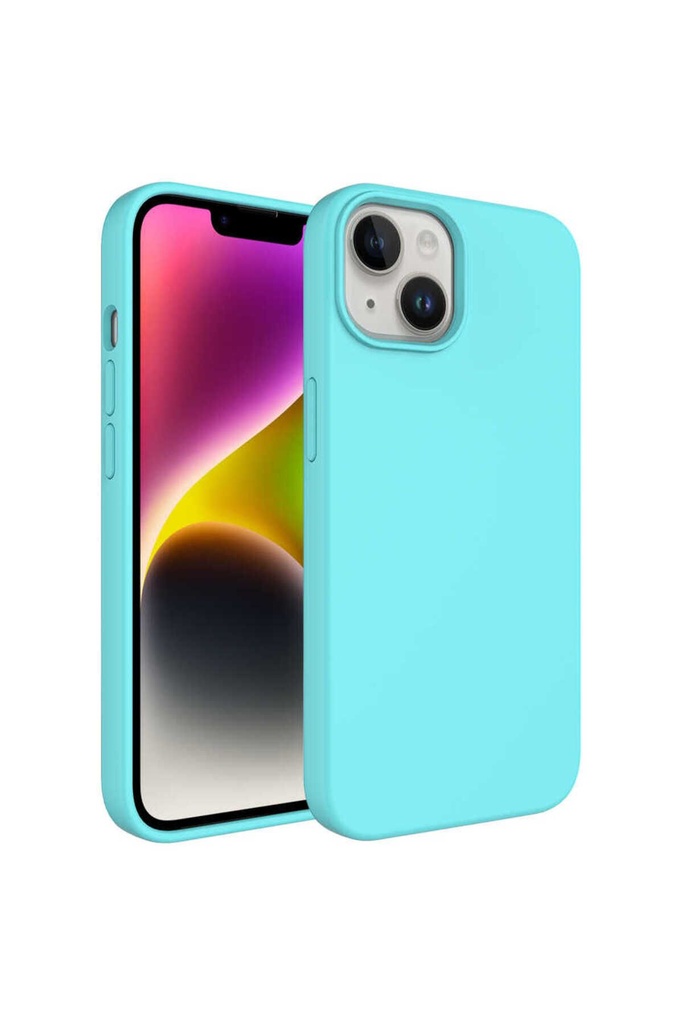 Apple iPhone 14 Plus Uyumlu Kılıf Sıvı Teknolojili Silinebilir Sert Zore Kivi Kapak