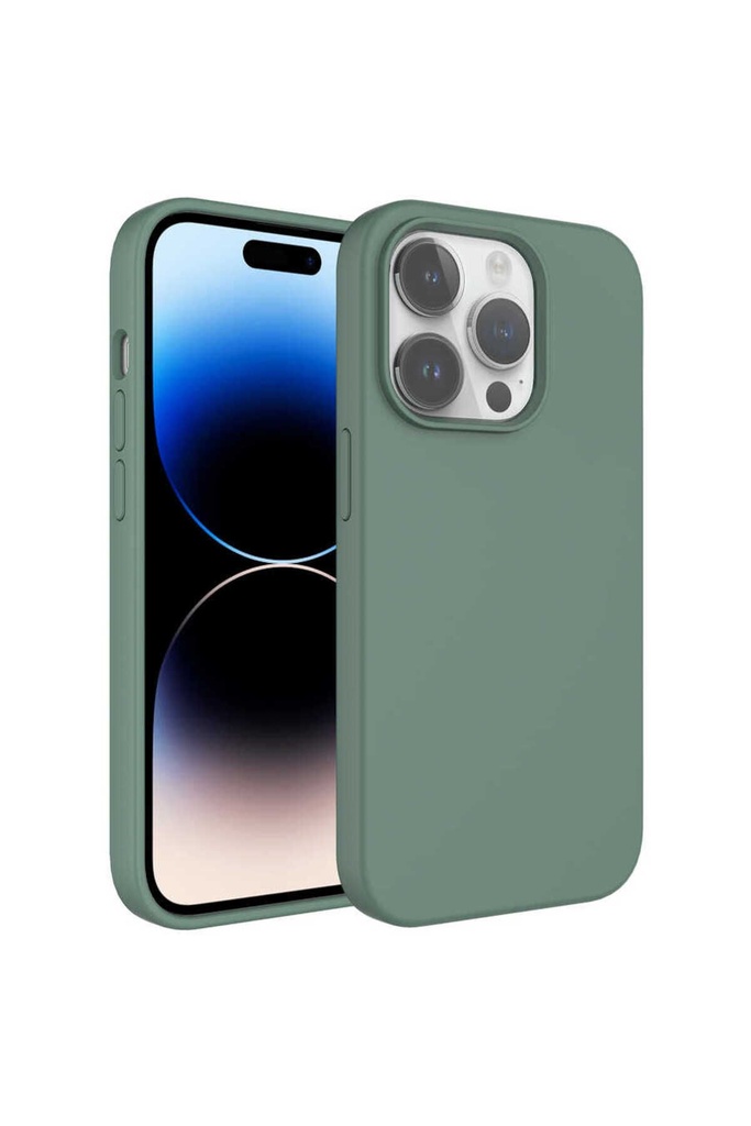 Apple iPhone 14 Pro Max Uyumlu Kılıf Sıvı Teknolojili Silinebilir Sert Zore Kivi Kapak