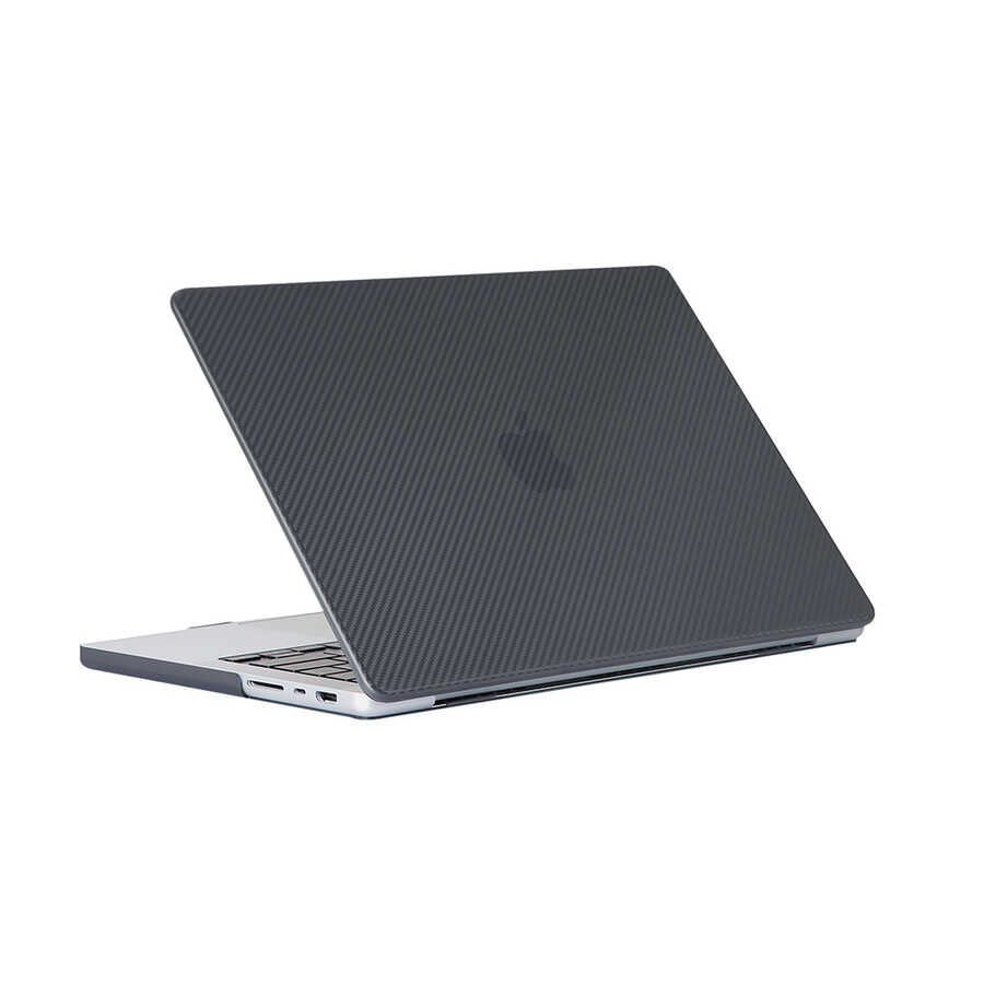 [RNZ-TA79696] Apple Macbook 14.2' 2021 A2442 Uyumlu Zore MSoft Carbon Fiber Tasarımlı Kapak