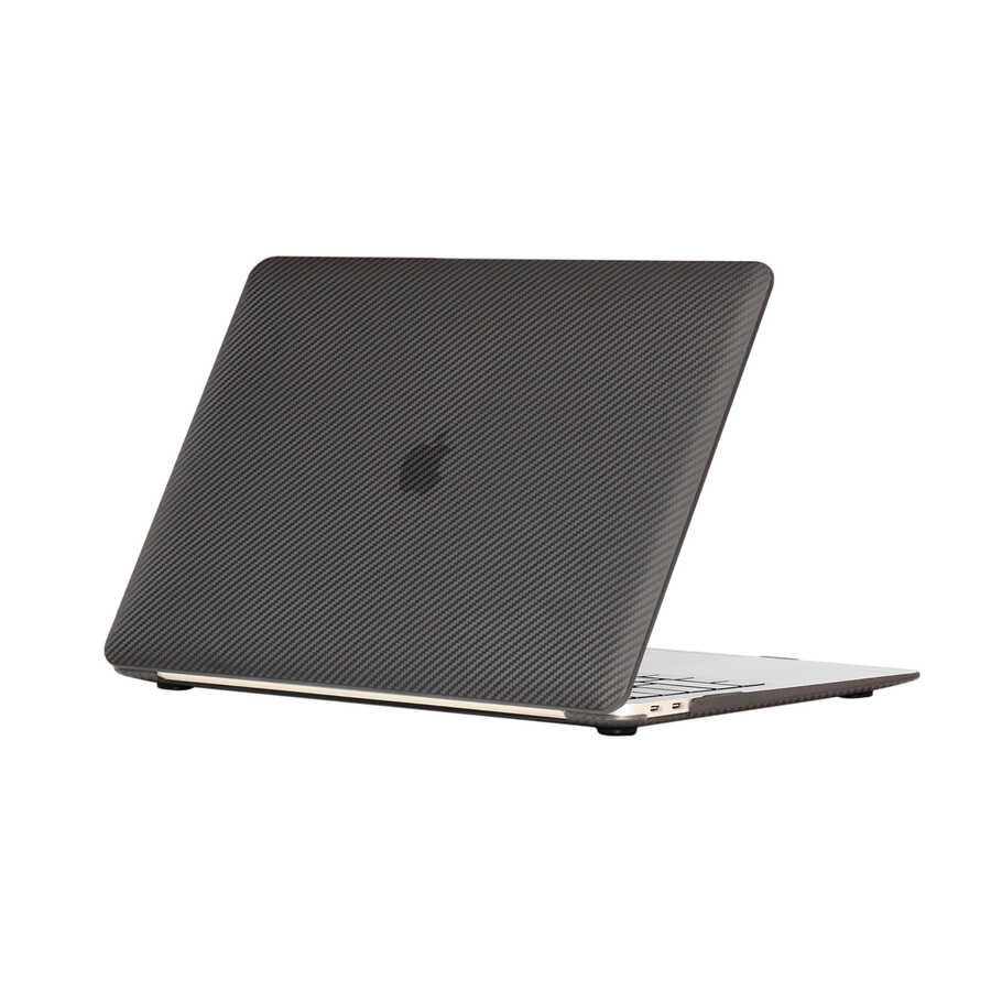 [RNZ-TA79700] Apple Macbook 13.3' Pro  A2338 Uyumlu Zore MSoft Carbon Fiber Tasarımlı Kapak