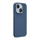 Apple iPhone 14 Uyumlu Kılıf ​​​​​Wiwu Karbon Fiber Görünümlü M-safe Wireless Şarj Özellikli Kabon Kapak