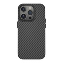 Apple iPhone 14 Pro Uyumlu Kılıf ​​​​​Wiwu Karbon Fiber Görünümlü M-safe Wireless Şarj Özellikli Kabon Kapak