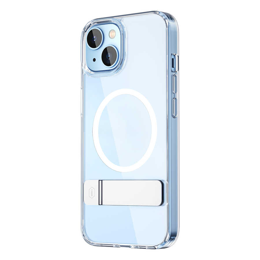 [RNZ-TA79728] Apple iPhone 14 Plus Uyumlu Kılıf Standlı M-safe Wireless Şarj Özellikli Wiwu Aurora Serisi Kapak