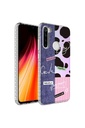 Xiaomi Redmi Note 8 Uyumlu Kılıf Airbag Kenarlı Renkli Desenli Silikon Zore Elegans Kapak