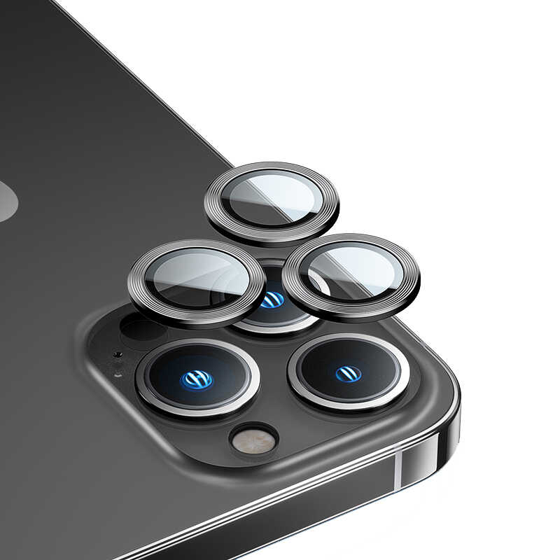 [RNZ-TA82846] Apple iPhone 14 Pro Uyumlu Benks New KR Kamera Lens Koruyucu (Siyah)
