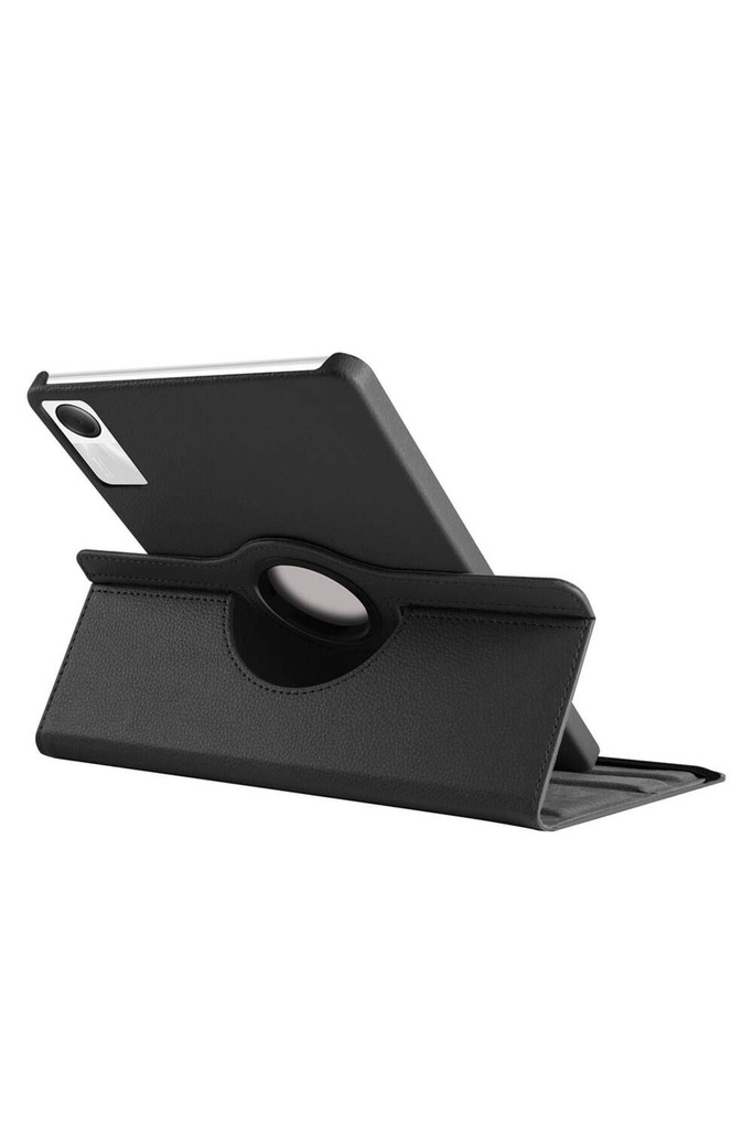 [RNZ-TA96222] Xiaomi Redmi Pad SE Uyumlu Zore Dönebilen Standlı Kılıf (Siyah)