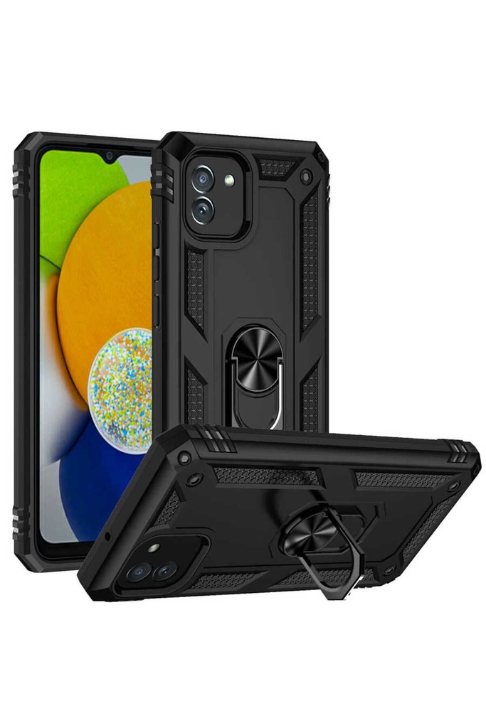 [RNZ-TA79819] Samsung Galaxy A03 Uyumlu Kılıf Zore Vega Kapak (Siyah)