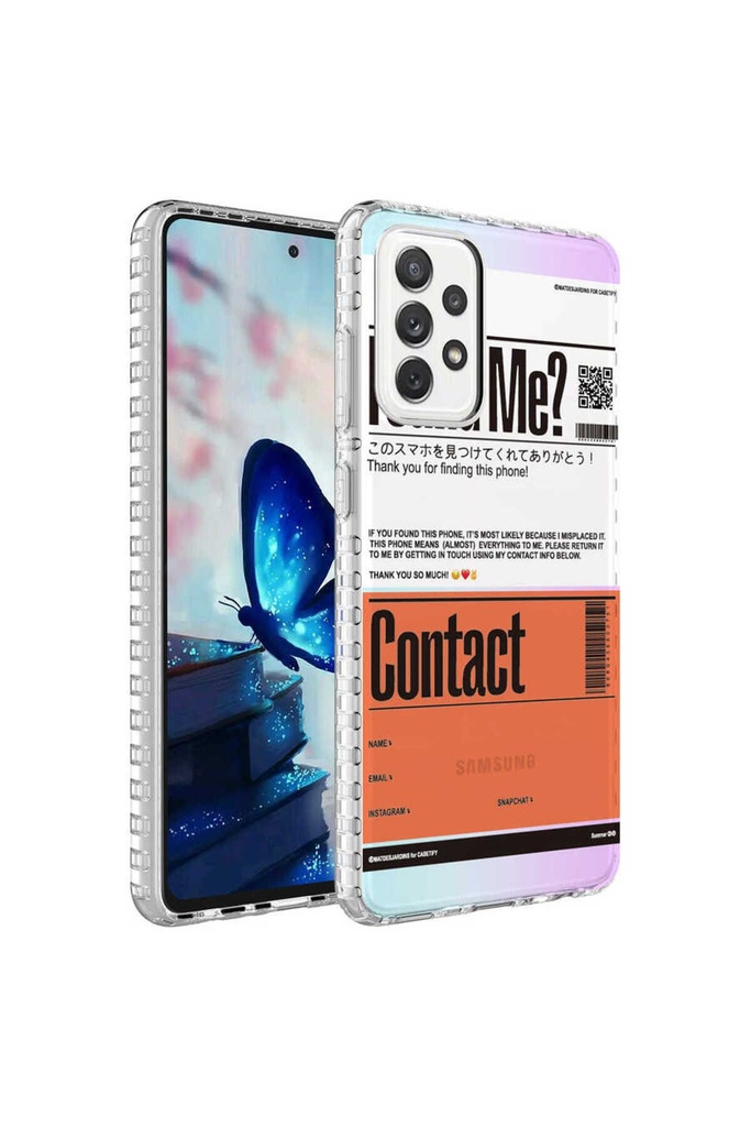Samsung Galaxy A23 Uyumlu Kılıf Airbag Kenarlı Renkli Desenli Silikon Zore Elegans Kapak