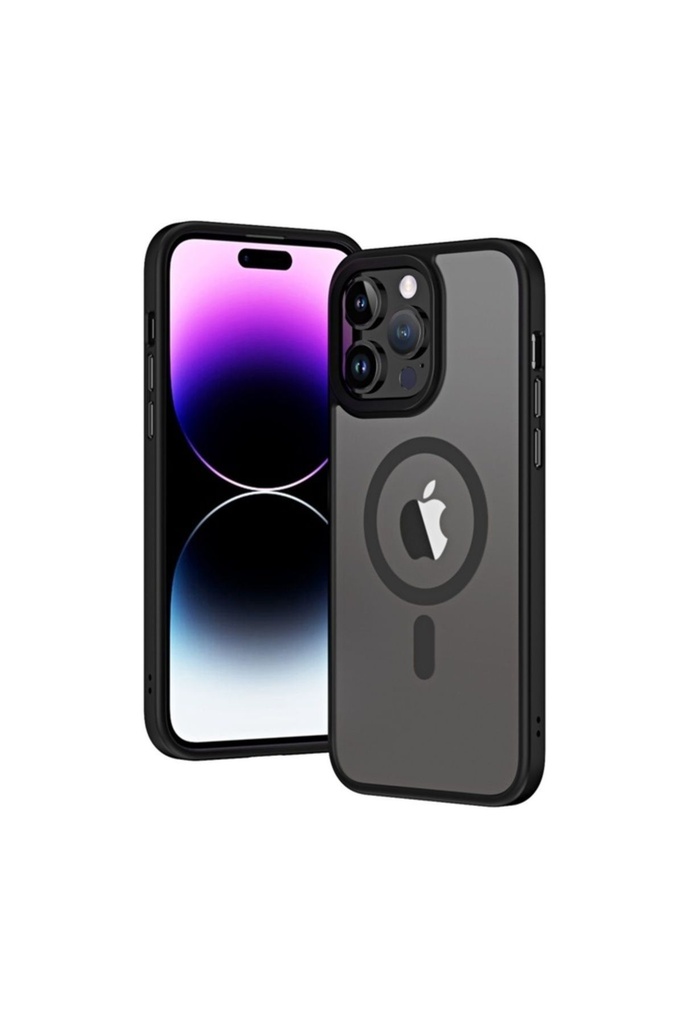Apple iPhone 14 Pro Max Uyumlu Kılıf Wireless Şarj Özellikli Zore Hibrit M-safe Kapak