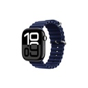 Apple Watch 42mm Uyumlu Kordon Ocean Silikon Yumuşak Esnek Metal Tokalı Zore KRD-75 Kayış