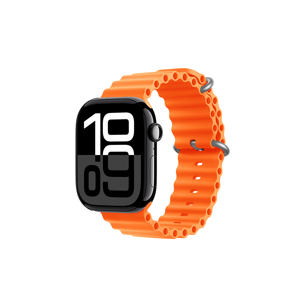 Apple Watch 42mm Uyumlu Kordon Ocean Silikon Yumuşak Esnek Metal Tokalı Zore KRD-75 Kayış