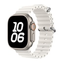 Apple Watch Ultra 49mm Uyumlu Kordon Ocean Silikon Yumuşak Esnek Metal Tokalı Zore KRD-75 Kayış