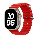Apple Watch Ultra 49mm Uyumlu Kordon Ocean Silikon Yumuşak Esnek Metal Tokalı Zore KRD-75 Kayış